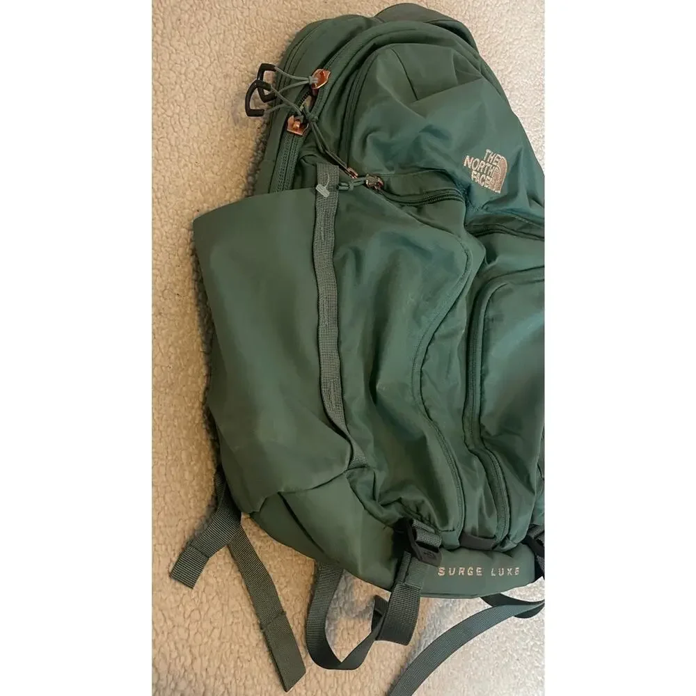 The North Face Women's Surge Luxe Backpack - Dark Sage - Excellent Condition